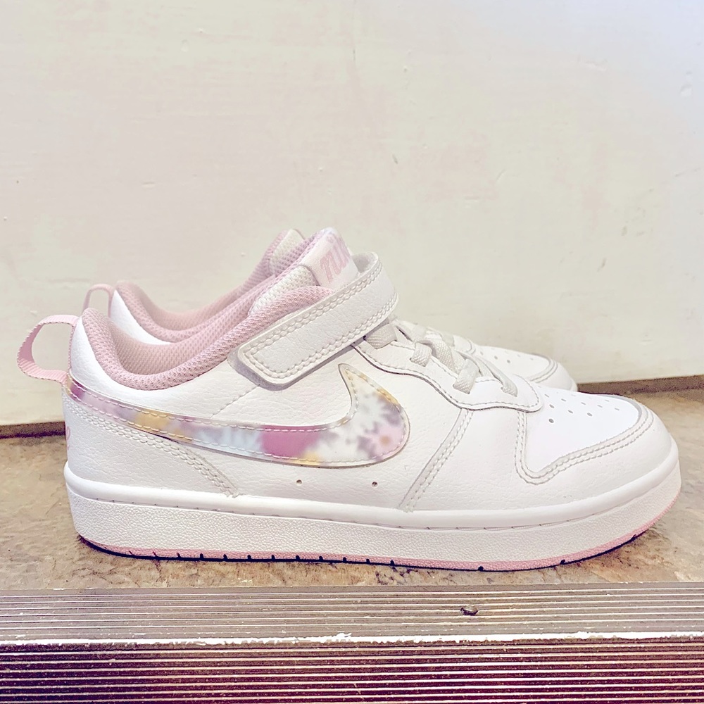 Nike Court Borough Air Force Low Blooming/White/Artic Pink CZ6613 100 Girls 2Y